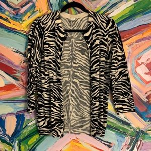 J. crew merino wool zebra cardigan